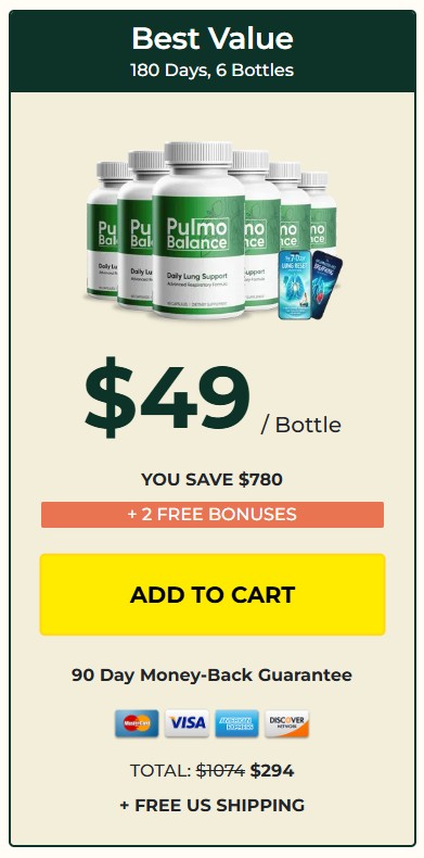 Pulmo Balance 6 Bottle Price